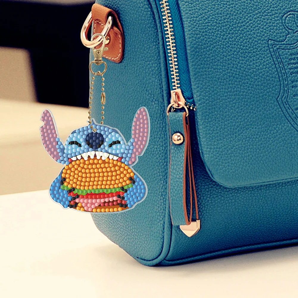 5pcs DIY Diamond Painting Acrylic Keychain - Stitch(Single Side)