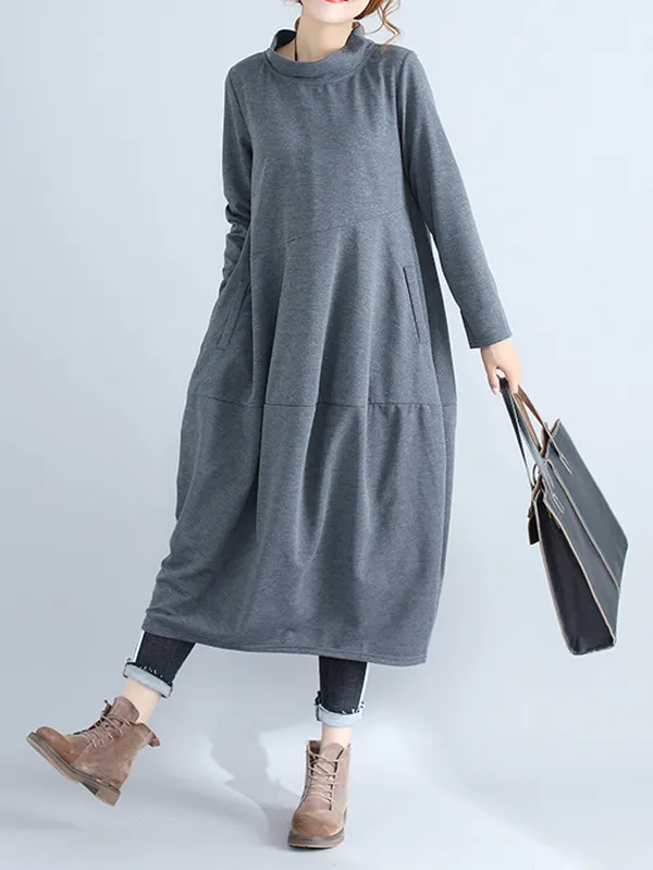 Double Take Full Size Pocketed Hooded Midi Lounge Dress