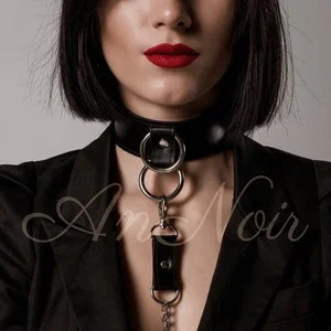 pornhint Pornhint Leather Choker with Leash, Leather Collar, BDSM Leash, Leather Choker, BDSM accessory, Bondage Leash, BDSM Collar,Fetish leash collar,Mature