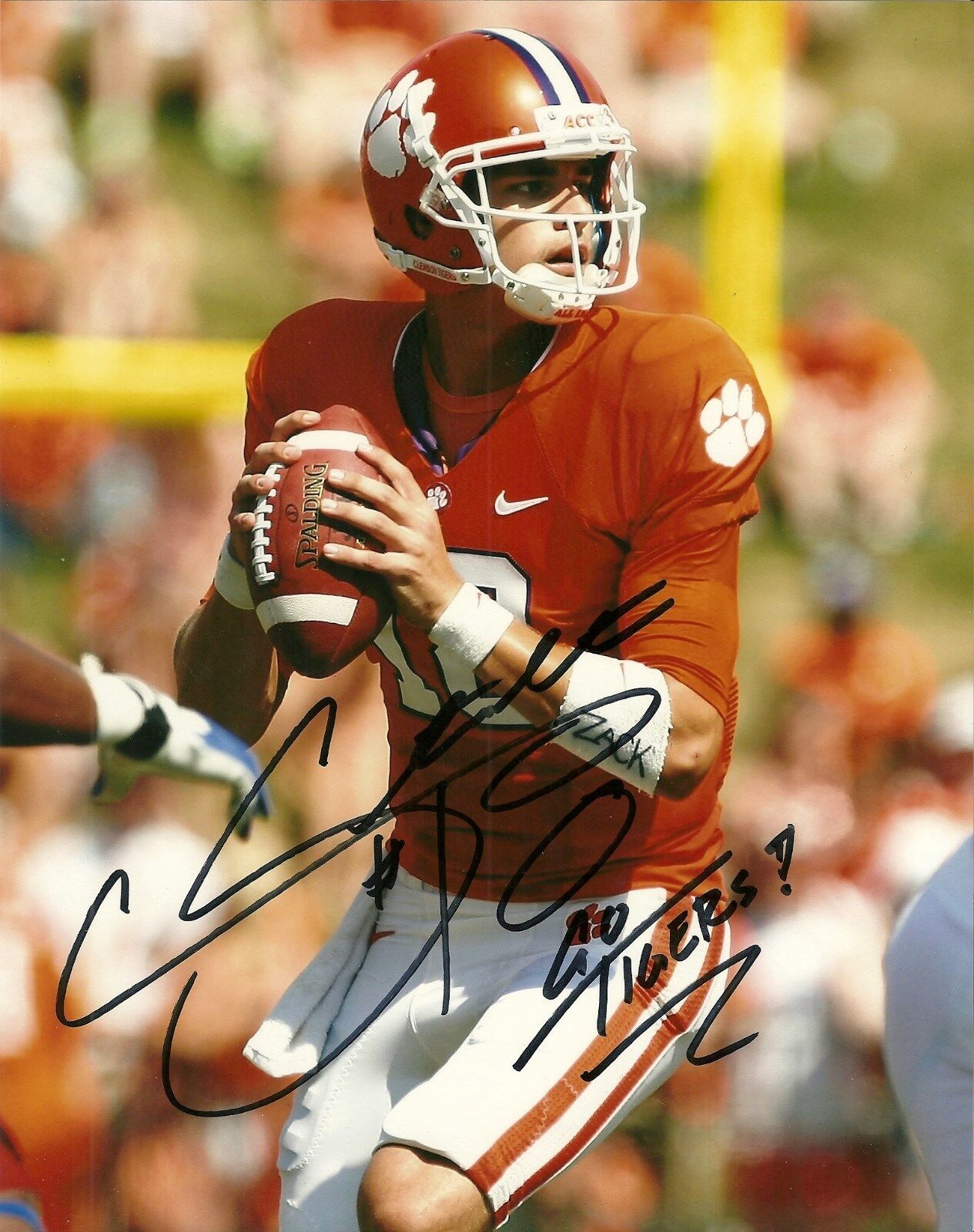 COLE STOUDT HAND SIGNED CLEMSON TIGERS 8X10 Photo Poster painting W/COA + INSCRIPTION