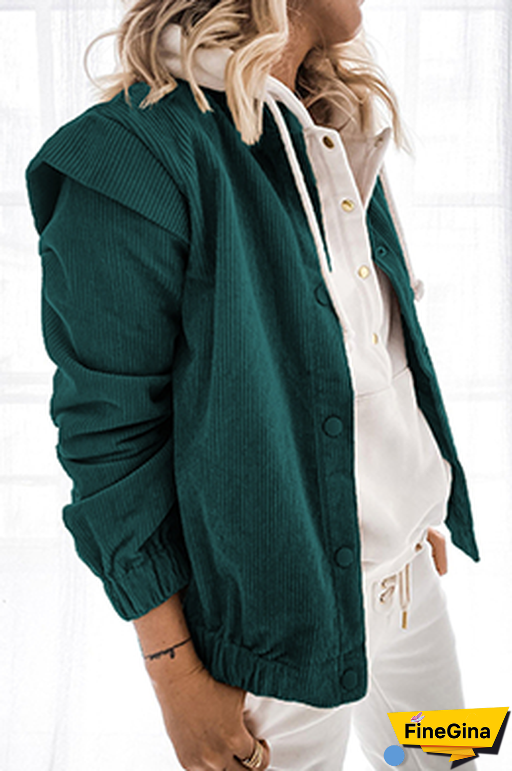 Casual Solid Split Joint Buckle Turndown Collar Outerwear