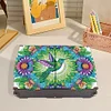 (US Local)Diamond Painting Storage Box DIY 5D Diamond Painting Jewelry Box (Hummingbird)