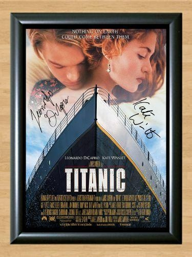 Titanic Leonardo Di Caprio Kate Winslet Signed Autographed Photo Poster painting Poster Print Memorabilia A3 Size 11.7x16.5