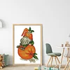 Orange Gnome -  11CT Partial Beaded Cross Stitch Kit(25x35cm)
