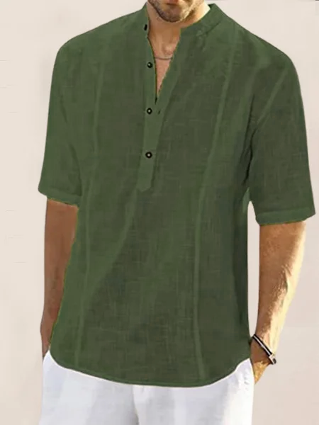 Mens Basic Series Half Sleeve Plus Size Shirts