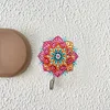 6pcs/set DIY Special-shaped Diamond Painting Wall-mounted Key Hook Kit (Mandala)