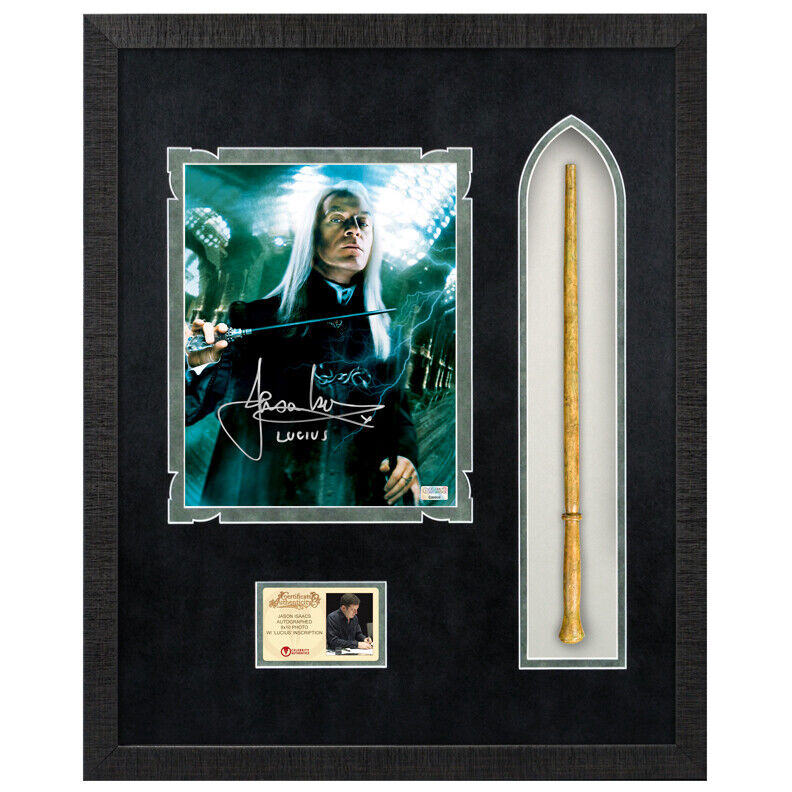 Jason Issacs Autographed Harry Potter Lucius Malfoy 8×10 Wand Framed Display