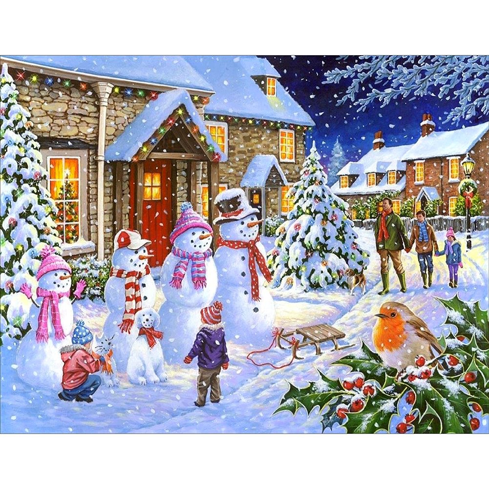 Christmas - Full Round - Diamond Painting(50*40cm)