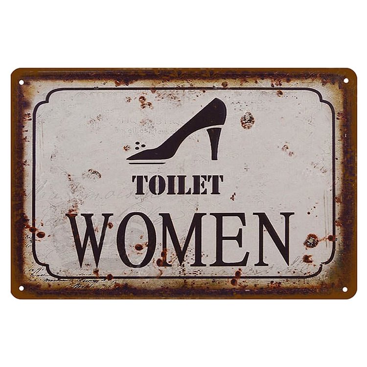 Toilette FEMME - Enseigne Vintage Métallique/enseignes en bois - 20*30cm/30*40cm