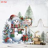 2D Flat Christmas Print DIY Diamond Painting Desktop Ornaments Kit Table Decor