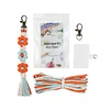 Daisy Flower Keychain Making Kits with Instruction Macrame Keychain Kit DIY Macrame Kits for Beginners Adults Handbags DIY Ornament Decor