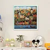 Colorful Houses On The Shore - 14CT Counted Cross Stitch - 50*50cm