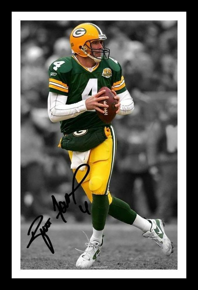 Brett Favre - Green Bay Packers Autograph Signed & Framed Photo Poster painting