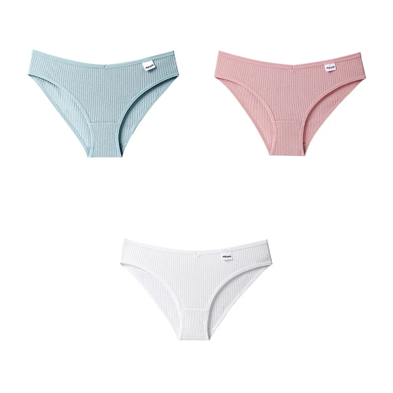 BANNIROU 3pcs Women Cotton Panties Underwear For Woman Lady Briefs Female Panties Lingerie Intimates Women's Underwear Cotton