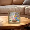 Diamond Painting Special Shaped Drill Flower With Frame(8.46x8.46inch)