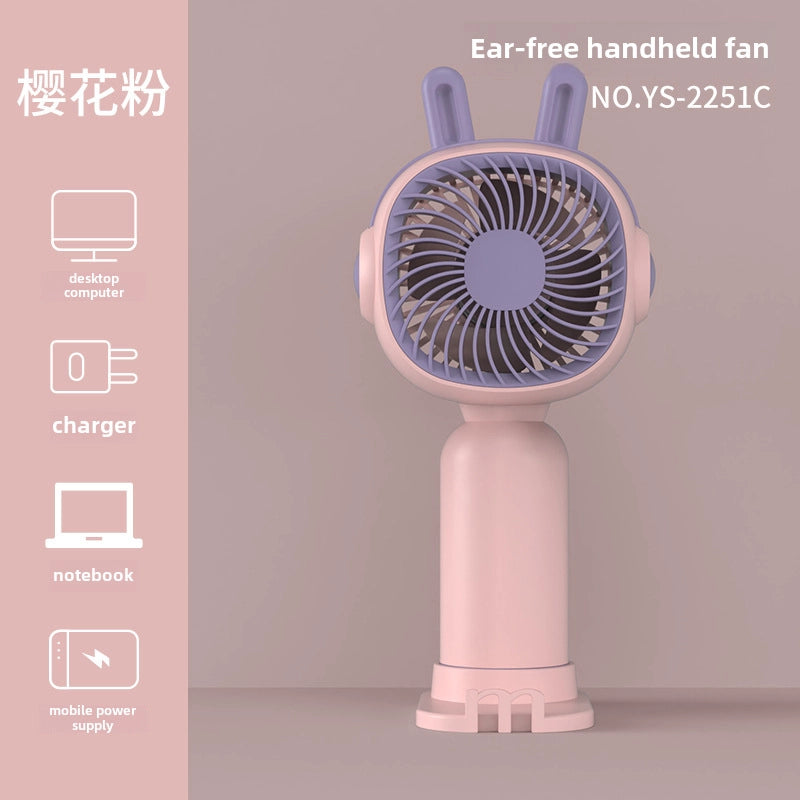 New Flower Mini Hand-held Small Fan Summer Fresh Portable Portable Portable Fan Usb Storage Electric Fan