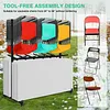 [US Local Warehouse] Folding Chair Rack with Locking Rubber Wheels Folding Chair Cart 88 Lbs Capacity Chairs Storage Dolly for Weddings & Events