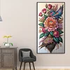 (Grande Taille) Fleurs Et Oiseaux-Peinture Diamant Ronde Compl&egrave;te-40*70CM