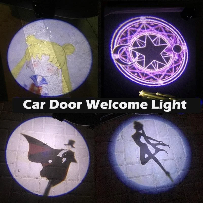 2 Pcs Sailor Moon/Cardcaptor Sakura Wireless Car Door Welcome Light SP13474