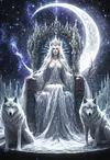 Luxury AB Velvet Diamond Painting Kit - Goddess of the Wolf Star