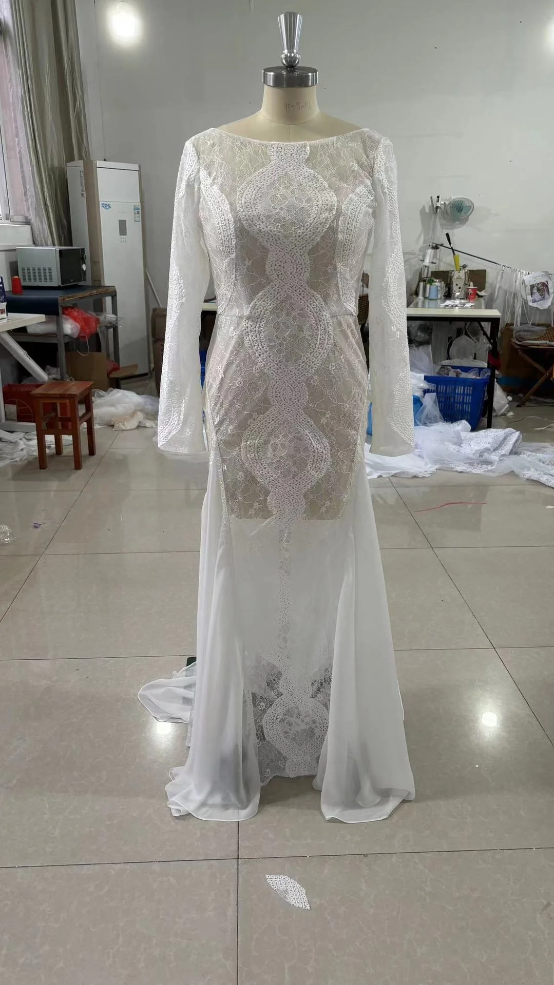 Brownm Brownm New White Lace Slimming High-End Dress Fairy Temperament Banquet Dress High-End Feeling Long