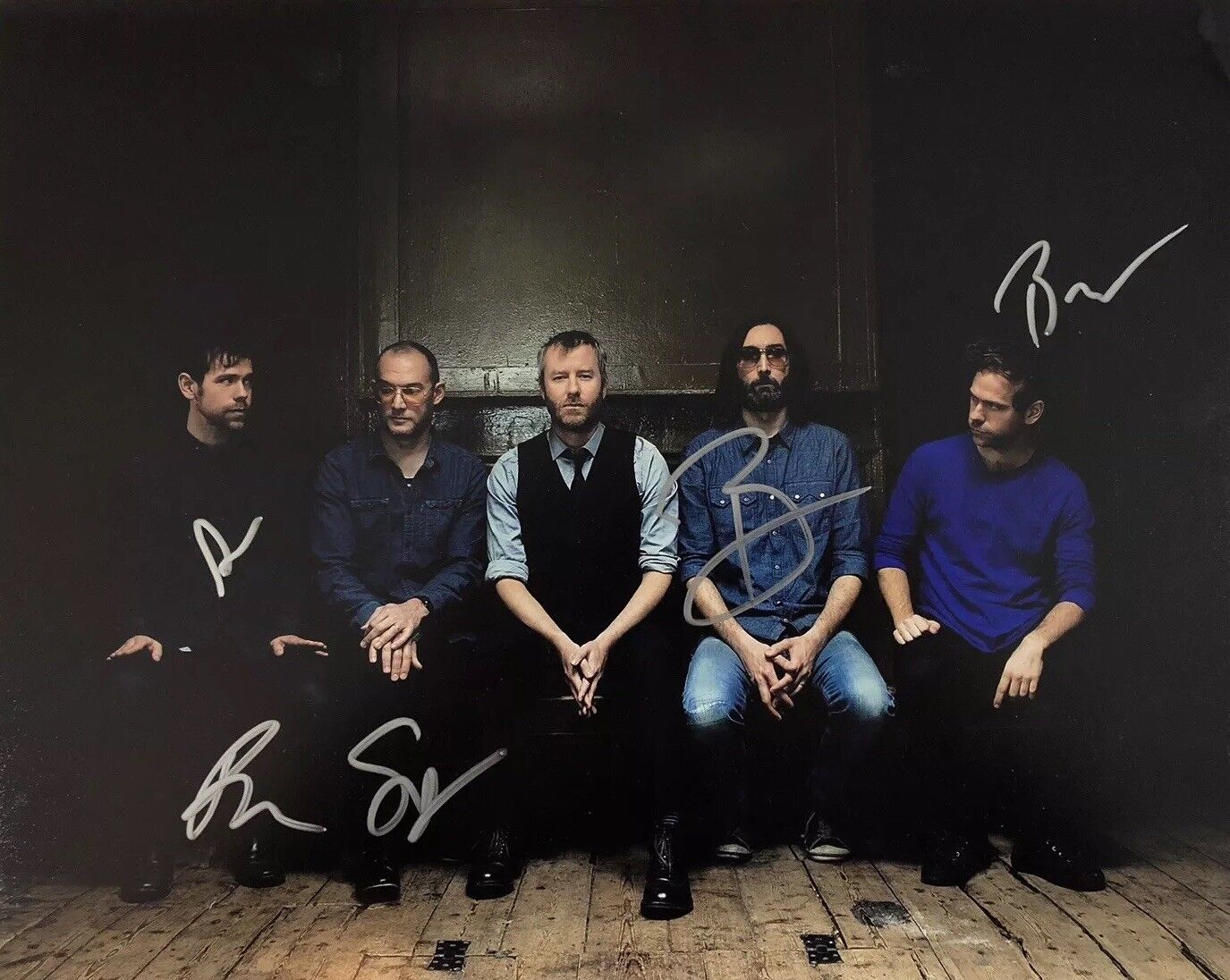 THE NATIONAL FULL BAND HAND SIGNED 11x14 Photo Poster painting RARE AUTHENTIC AUTOGRAPHED