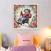 Happy Old Lady-11CT Stamped Cross Stitch 45*45cm