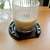 Handmade high-end style horseshoe cowhide cultural and creative retro creative leather coffee and tea coasterh