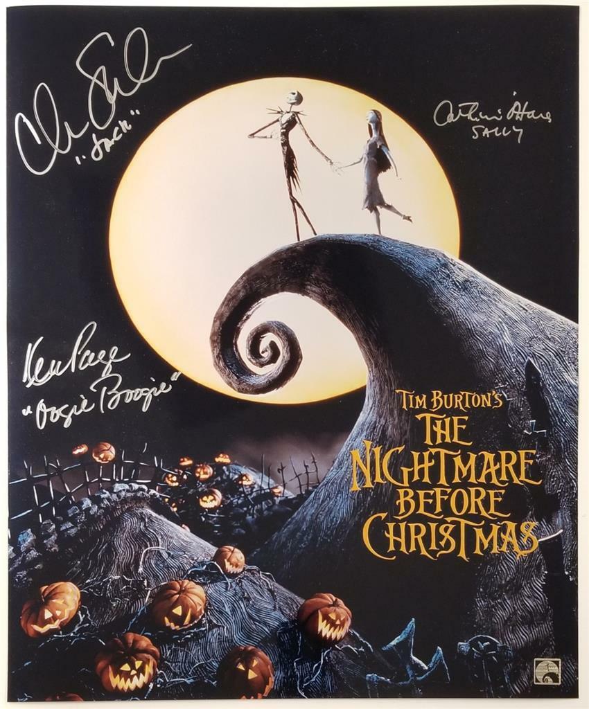 Nightmare Before Christmas Cast (3) signed 16x20 Photo Poster painting Sarandon O'Hara ~NBC Holo