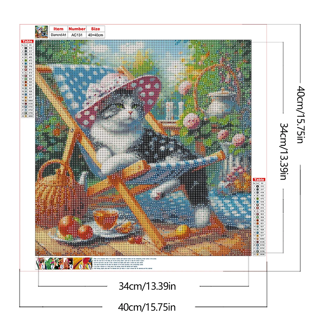 Diamond Painting - Full Round Drill - Cat(Canvas|Canvas|40*40cm)