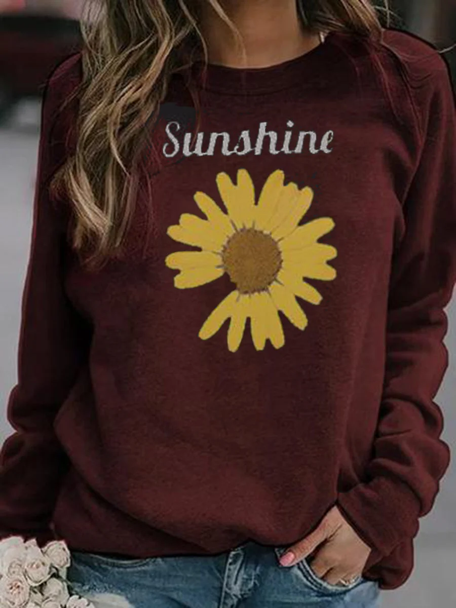 Sunflower sunshine  Printed Sweatshirt