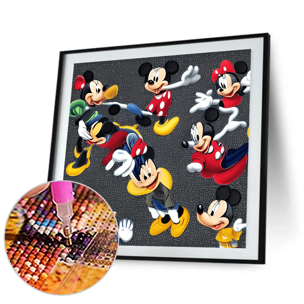 Full Round Diamond Painting 30*30cm - Disney Mickey Minnie