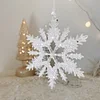 Glitter Christmas Tree Decoration Small Pendant Christmas Snowflake Star Angel Garland Pendant 