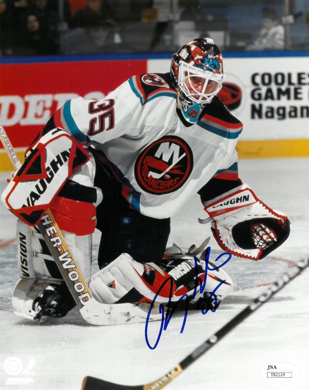 Tommy Salo Signed Islanders Authentic Autographed 8x10 Photo Poster painting JSA #T82124