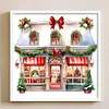 >SALE<Full Embroidery Cotton Thread 11CT Printed Christmas Shop Cross Stitch 50x50cm