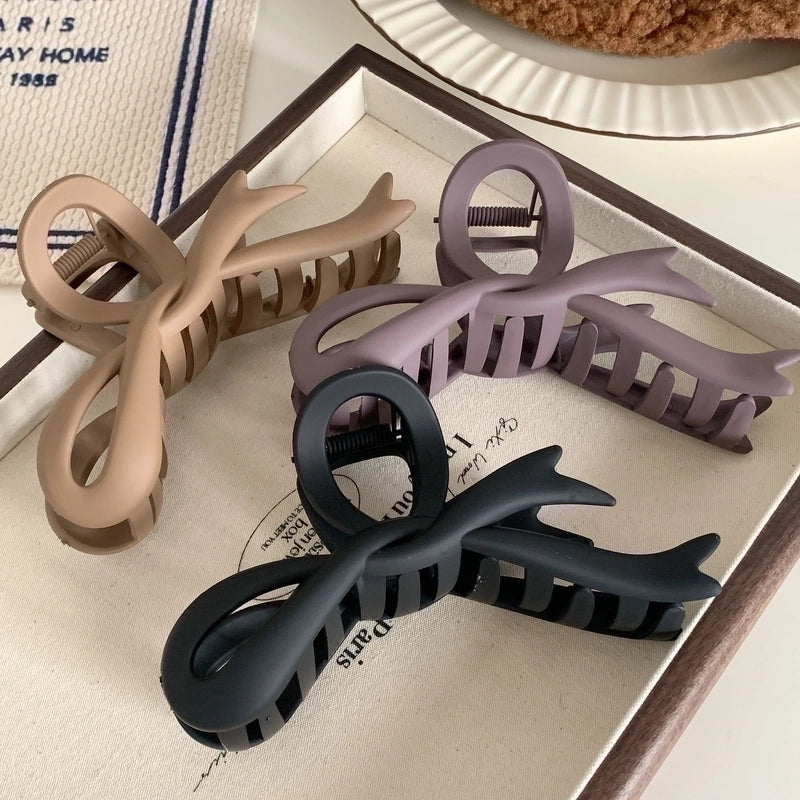 Minimalist Bow Knot Plastic Hair Claws