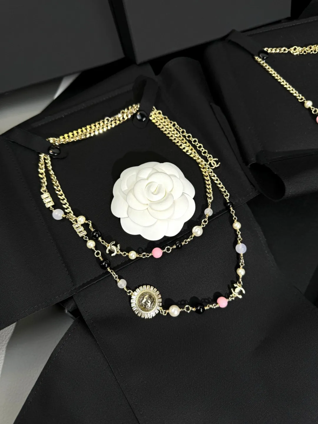 Chanel Sun Flower Pendant Long Necklace