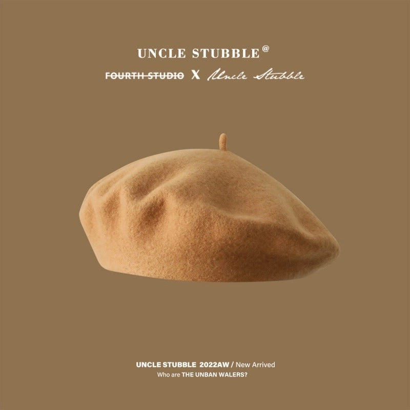 Running Size/Color Wool Beret Girls Winter Belle Cap Japanese Style Literary Retro Painter Hat