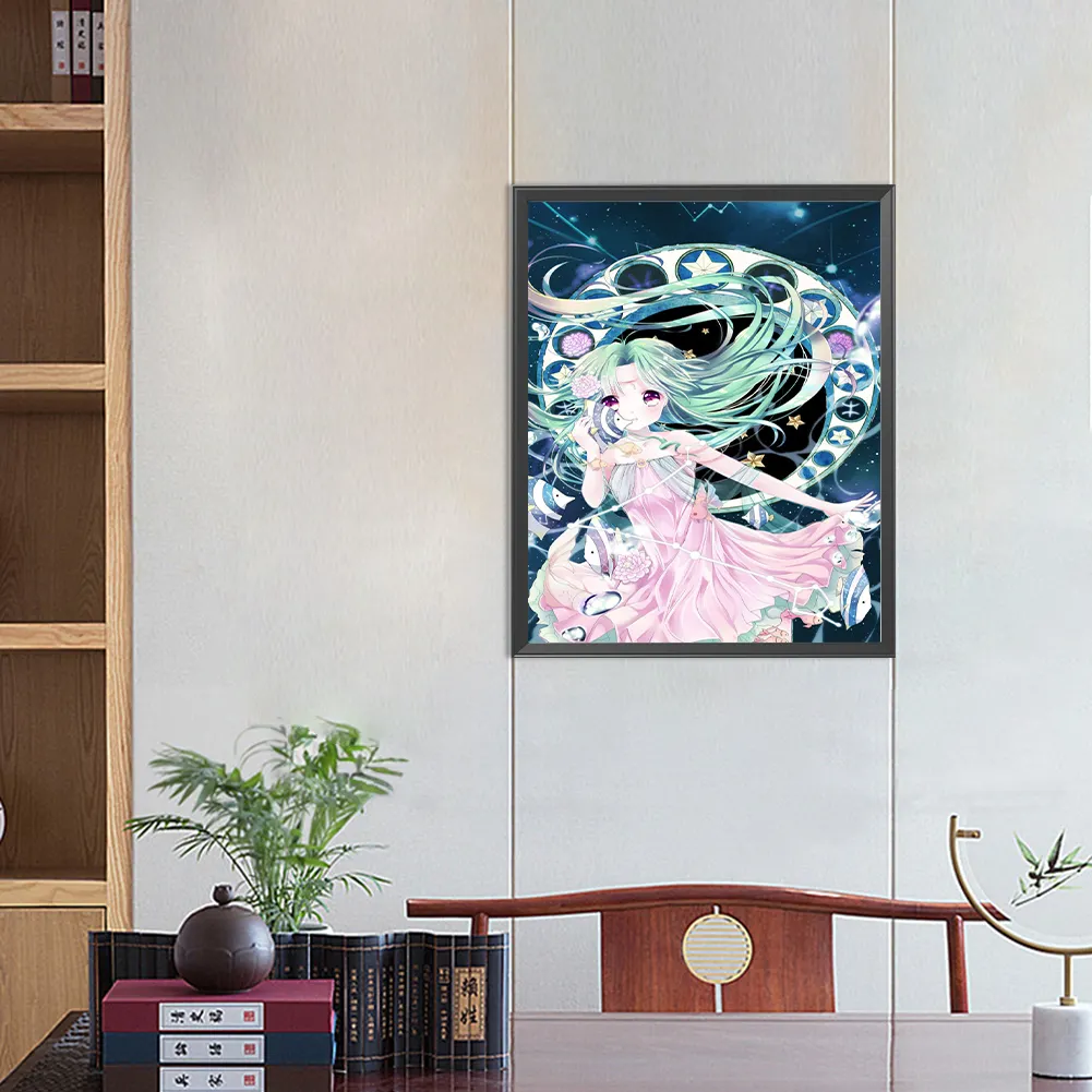 Full Round Diamond Painting 40*50cm - Cartoon Style Girl