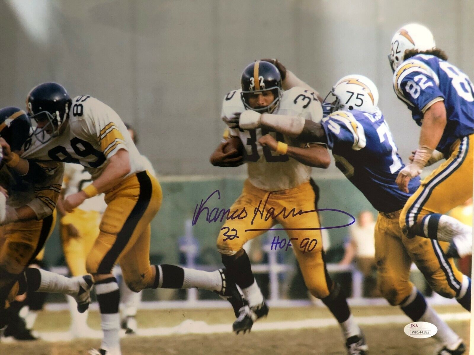 Autographed Franco Harris Pittsburgh Steelers 11x14 Photo Poster painting - w / JSA COA