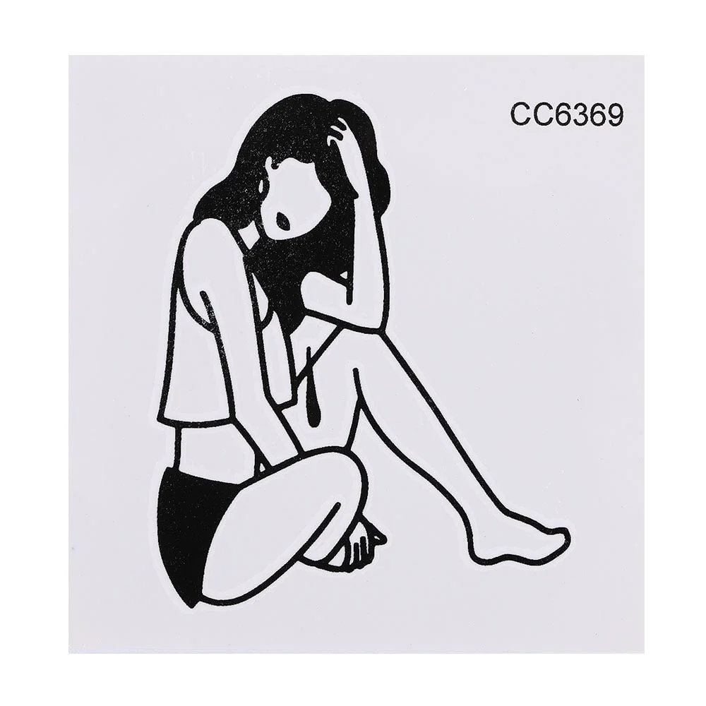 1Pcs Black Cool Girl Flying Bird Disposable Waterproof 3D Tattoo Sticker Women Sexy Wrist Tattoo Body Art Temporary Tattoo Paper