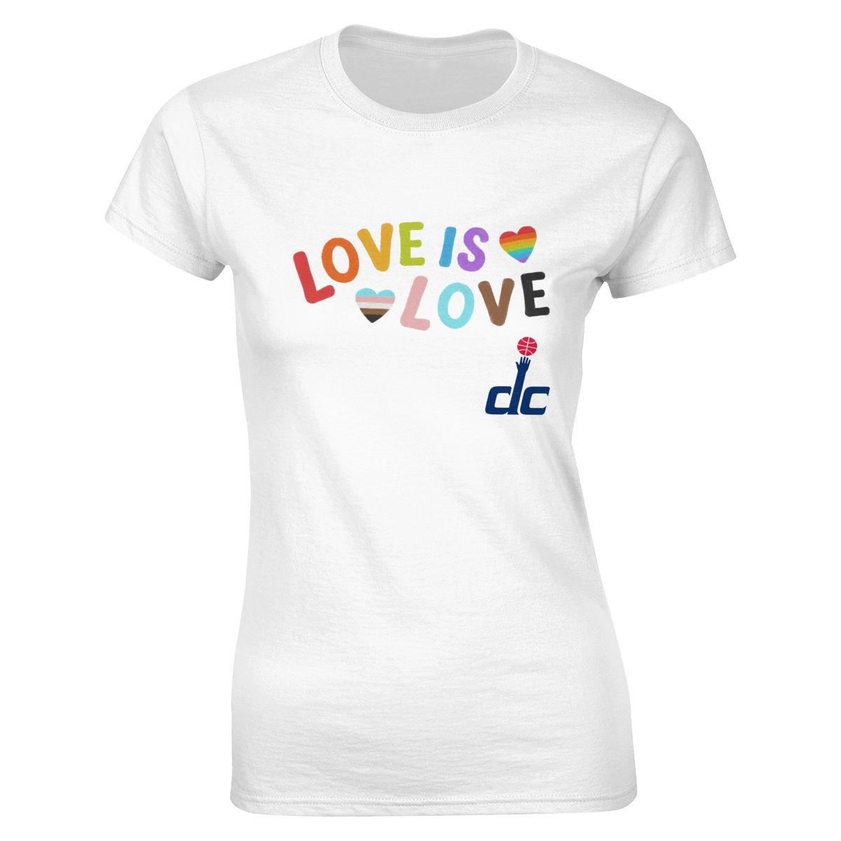 Washington Wizards Love Pride Women's Crewneck T-Shirt