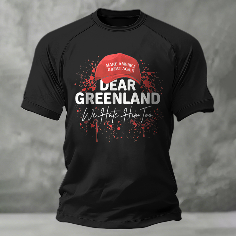 Men's Greenland Pattern Art Crew Neck Casual T-shirt artswardrobe