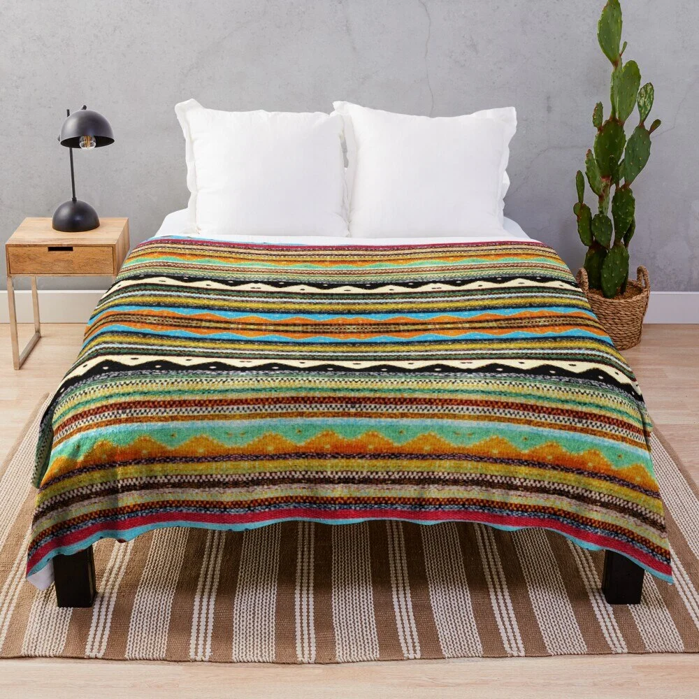 Athvotar Navajo Pattern Throw Blanket, Fleece Blanket Super Soft Cozy Lightweight Comfort Warm for Sofa Bed Couch Queen King Size