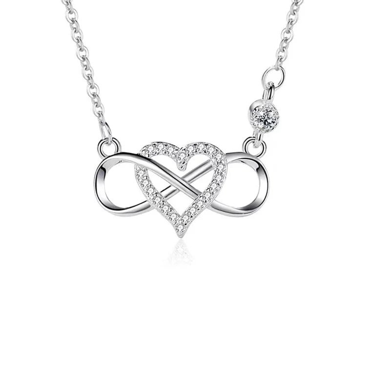 For Granddaughter/Daughter - S925 Always Keep Me in Your Heart for You are Always in Mine Infinity Love Necklace