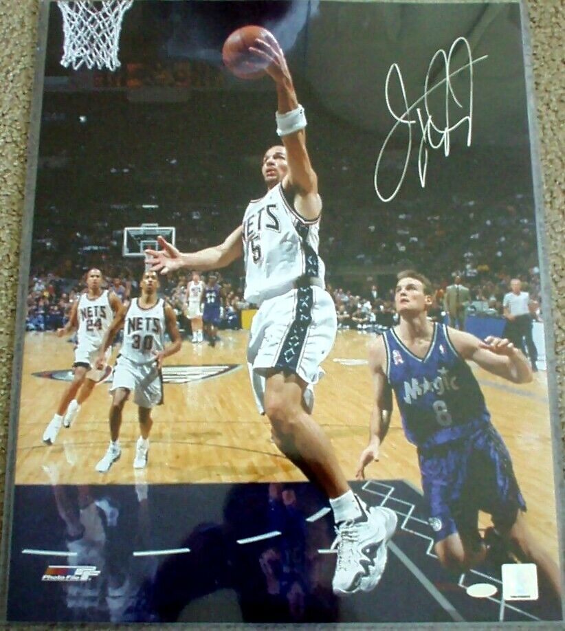 Jason Kidd signed autographed New Jersey NJ Nets 16x20 poster size Photo Poster painting STEINER