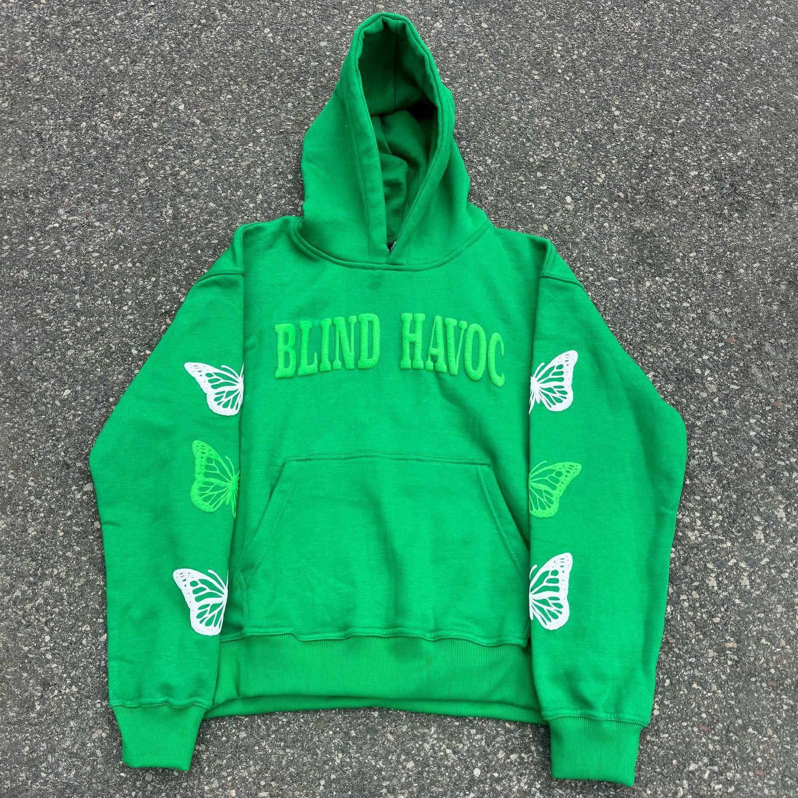 Blind Havoc Butterfly Print Long Sleeve Hoodies