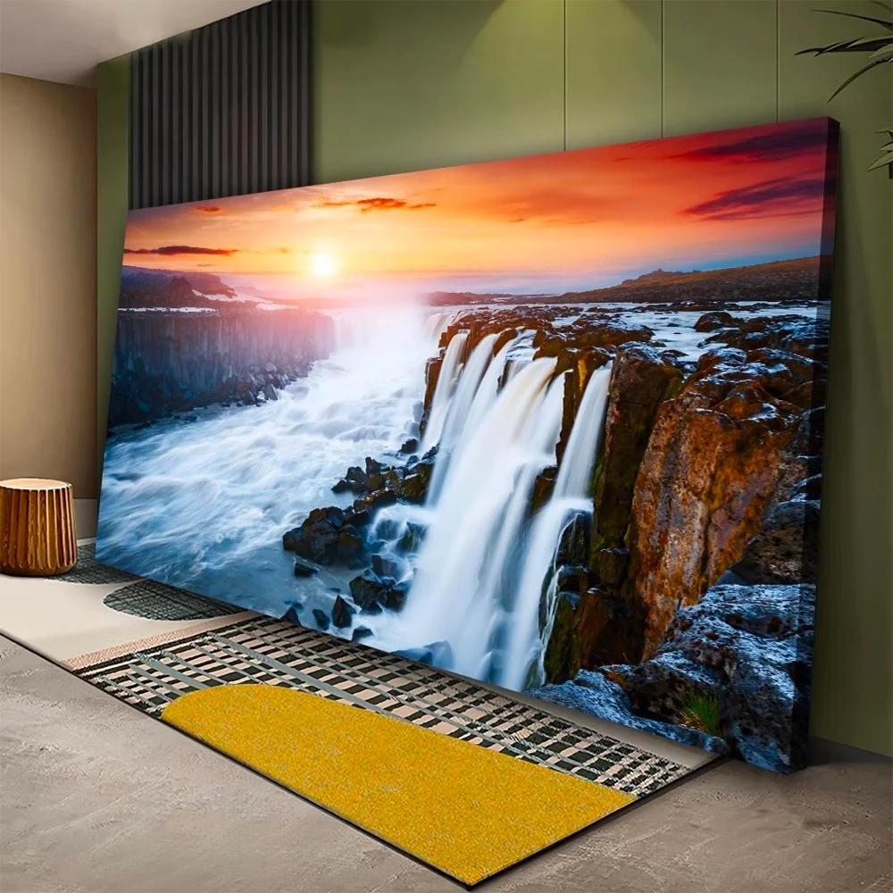 Beautiful Waterfall Landscape Canvas Wall Art