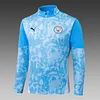 2025/2026 Manchester City Half-Pull Training Suit Blue Football Shirt 1:1 Thai Quality Set