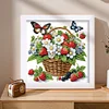Butterfly Flower 5D DIY Partial Special Shaped Drill Diamond Painting With Frame Kit 17.2x17.2cm